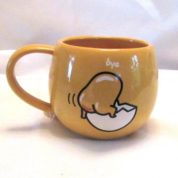 Gudetama by Sanrio The Lazy Egg Yellow Coffee Tea Mug Meh & Bye New w/Tag - Picture 3 of 8